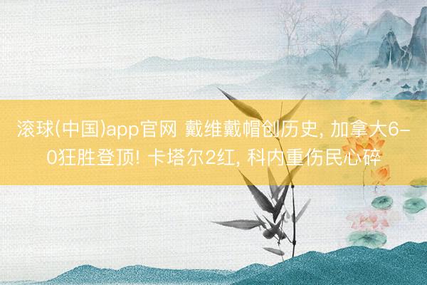 滚球(中国)app官网 戴维戴帽创历史, 加拿大6-0狂胜登顶! 卡塔尔2红, 科内重伤民心碎 滚球(中国)app官网 戴维戴帽创历史, 加拿大6-0狂胜登顶! 卡塔尔2红, 科内重伤民心碎
